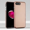 Cell Phone Case for Apple iPhone 7 Plus - Rose Gold/Transparent clear, Raised rubber edges for screen protection By Asmyna