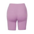 thumbnail image 3 of A2Y Women's Basic Solid Premium Cotton Mid Thigh High Rise Biker Bermuda Shorts Mauve 5XL, 3 of 5