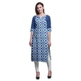 thumbnail image 1 of Bimba Kurti Droite à Panneaux en Coton pour Femmes, Longue Robe Kurti Imprimée, Haut Indien - Petit, 1 of 6