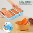 thumbnail image 5 of TINANA Silicone Freezer Tray with Lid 2 Pack, 1 Cup Freezing Food Molds, Make Perfect Soups, Extra Large Ice Cubes for Meal Prep, Sauces, Soups, Stews, Broths, Oven and Dishwasher Safe-Azure, 5 of 6