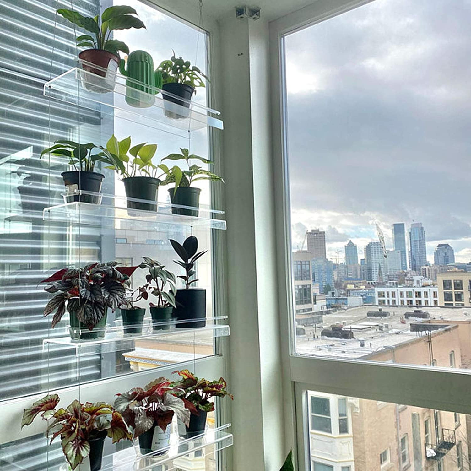 Window Shelf for Plants Indoor Window Sill Extender for