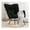 Black Teddy, variant on AIZYT Nursery Rocking Chair Teddy Upholstered Glider Rocker Rocking Accent Chair Padded Seat with High Backrest Armchair Comfy Side Chair for Living Room Bedroom Offices (Black Teddy)