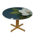 thumbnail image 3 of ONETECH  Flowers Magnolia Jasmine Round Tablecloth with Elastic Round Fitted Table Cover for Round Tables Table Cloth Round Cover for Harvest Decorations Party,, 3 of 7