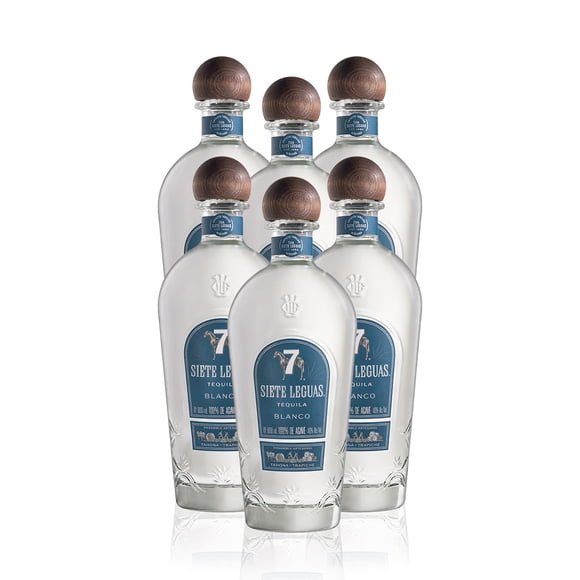 Pack de 6 Tequila 7 leguas Blanco 1 litro 7 Leguas Blanco