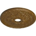 thumbnail image 3 of Ekena Millwork 20 7/8"OD x 3 5/8"ID x 1 5/8"P Palmetto Ceiling Medallion (Fits Canopies up to 5"), Hand-Painted Smokey Topaz Crackle, 3 of 7