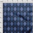 thumbnail image 3 of oneOone Tissu Bleu en Polyester Spandex à Carreaux, Tissu pour Robe, Tissu Imprimé au Mètre, 56 Pouces de Large, 3 of 4