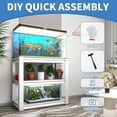 thumbnail image 5 of 3-tier Metal Fish Tank Stand for 30 Gallon Long Aquarium,31.5"*18"*34" | Rack Shelves,heavy duty Steel Aquarium Stand 20 Gallon,Reptile Terrarium Stand,Breeder Tank Stand, 5 of 8