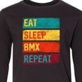 thumbnail image 4 of Inktastic Bmx Biking Motocross Eat Sleep Bmx Repeat Long Sleeve Youth T-Shirt, 4 of 5