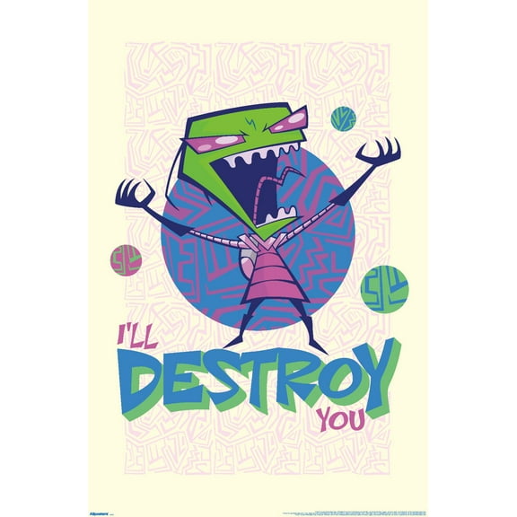 Invader Zim - I'll Destroy You Wall Poster, 22.375" x 34"