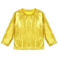thumbnail image 6 of Kids Toddler Girls Casual T-Shirt Boys Sequin Glitter Gown Long Sleeve Spring Summer Breathable Trendy Leisure Top Comfy Soft Tops Classic Fashion Dailywear, 6 of 6