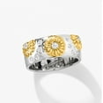 thumbnail image 4 of Dazzlingdaimonds Jewels 3.00Ct Round Cut White Diamond Engagement Wedding Sunflower Band Ring 14K Two Tone Gold Plated 925 Sterling Silver For Women's -4.5, 4 of 5