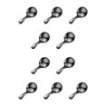thumbnail image 1 of Cucharadita de acero inoxidable Injueey Mango corto Lavable Reutilizable Negro 10Conjunto, 1 of 1