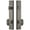 Antique Pewter, variant on Grandeur Carr  Tall Plate Single Cylinder One Piece Knobset with Grande Victorian Knob