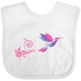 thumbnail image 3 of Inktastic Hummingbird Flying Swirl Girls Baby Bib, 3 of 4