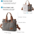thumbnail image 4 of Crossbody Bags for Women Trendy CanvasTote Top-handle Hand Bag Multi-pocket Casual Going Out Purse Satchel, 4 of 7