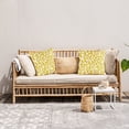thumbnail image 2 of Throw Pillow Cushion Covers 18x18 Inch Yellow Floral Decorative Jacquard Square Pillow Sham for Couch Bed Sofa, 2 of 7