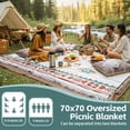 thumbnail image 3 of 2 in 1 Extra Large Boho Beach Blanket Towel Giant Woven Outdoor Picnic Mat Camping Gear Cruise Essential 2025 Summer Vacation Must Have Airplane Travel Accessories Costa Rica Bahamas Hawaii Trip, 3 of 6
