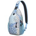 thumbnail image 1 of Rustic Style Sling Backpack Lightweight Crossbody Bag with Wood Grain and Plaid Patterns for Daily Outdoor Use, 1 of 6