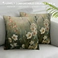 thumbnail image 3 of GOSMITH Flowers Pillow Covers Farmhouse Throw Pillow Covers Modern Floral Blossom Cushion Covers for Sofa Couch Square Coze Soft Pillowcase with White Red Yellow Wideflowers White, 3 of 5