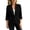 Black, variant on TGSLY Women's Plus Size Linen Blazer Lightweight Thin Notched Lapel Single Breasted Button Coat Loose Casual Solid Color Long Sleeve Suit Jacket L