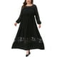 thumbnail image 2 of Vestido Formal de Talla Grande para Mujeres Agnes Orinda, Manga Larga de Malla Transparente, Elegante para Invitadas de Boda, Fiesta de Cóctel, Vestidos Maxi A-Line 3X Negro, 2 of 5