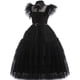 thumbnail image 5 of Addams-Disfraz de Cosplay para niña, vestido de malla de película, vestidos de fiesta para niña, Disfraces de Halloween, 4-12 años, 5 of 5