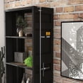 thumbnail image 5 of Carnsile 4-Shelf Metal Open Bookcase, Sand Black, 5 of 8