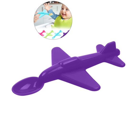 WNFJR Buy One Get One Free Airplane Spoon, Airplane Creative Home Small Airplane Shape Spoon, Portable Tableware, Plastic Small Airplane Spoon, Fashion Kitchen Tableware
