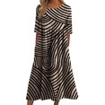 thumbnail image 1 of Vestido largo Akivide Summer Boho Floral de manga corta para mujer, 1 of 3