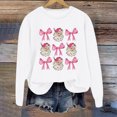 thumbnail image 2 of WEAIXIMIUNG Sweatshirts à Col Rond pour Femmes Zip Mode Hiver Festive Imprimé de Noël Col Rond, 2 of 3