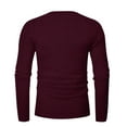 thumbnail image 4 of AherBiu Sweatshirts for Men Crewneck Button Lightweight Pullover Casual Loose Fall Winter Solid Color Long Sleeve T Shirt, 4 of 6