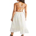 thumbnail image 4 of PENGXIANG Femmes Été Longues Robes Spaghetti Sangle Dos Nu Étagé Robe Maxi, 4 of 5