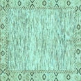 thumbnail image 1 of Ahgly Company Indoor Square Abstract Light Blue Modern Area Rugs, 6' Square, 1 of 4