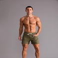 thumbnail image 2 of LYMAYTER ‌Men's Elastic Close-Fitting Shorts 4 Inch Elastic Drawstring Summer Big Pocket Shorts for S-4XL, 2 of 10