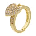 thumbnail image 2 of Anillo ajustable Qarigey de plata con colgante de corazón cobre, 2 of 6