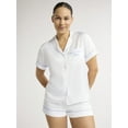 thumbnail image 2 of Joyspun Women’s and Women’s Plus Bridal Satin Shortie Pajama Set, Sizes XS to 3X, 2 of 9