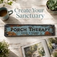 Porch Therapy Decorative Sign 4x16 Inch – Distressed Aluminum Wall ...