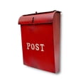 thumbnail image 3 of NACH Emily Vintage Metal Mailbox with Lock, Wall Mount Mailboxes For Outside, Rust Resilient Locking Mailbox For Parcels, Red 10.6 x 3.93 x 13.9 Inches, FZ-M1000RD, 3 of 5