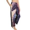 thumbnail image 6 of Salouo Dragon Print Women's Pajama Pants Casual Loose Sweatpants PJs Flowy Pants Drawstring Palazzo for Women Wide Leg Pants Lounge Pajama -, 6 of 8