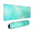 thumbnail image 2 of Pofeuu Cyan Mint Marble Print Desk Mat for Keyboard and Mouse，Computer Desk Matt for Desktop，Large Mouse Pad for Desk，Desk Pads on Top of Desks 12x31.5in, 2 of 8