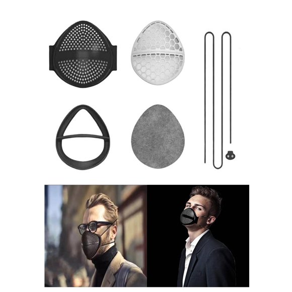 Breathable Anti-Haze Mouth Masks 4 Layers Anti-spit Face Protective Mask For Ash Black