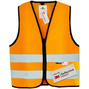 3M Children's High Visibility Safety Vest with Zipper | Made with 3M Reflective Material | Orange