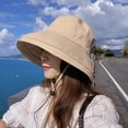 thumbnail image 6 of bestolf Waterproof Bucket Rain Hat with Chin Strap, Quick Drying Sun Hat, Mesh Ventilation Wide Brim Hat, Summer Headwear (Beige ), 6 of 8