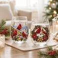 thumbnail image 3 of Christmas Stemless Wine Glasses 15 oz Cardinal Drinking Glasses Red Cardinal Bird Tumbler Cups for Xmas Gift Women Winter Home Office Party Supplies 1Pc (#B), 3 of 7