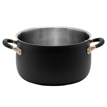 

Meyer Accent Series Stainless Steel Stockpot 6.5-Quart Matte Black
