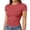 18#Watermelon Red, variant on Womens Short Sleeve T Shirts - Summer Tops Slim Fit Y2k Basic Workout Tee Orange XL