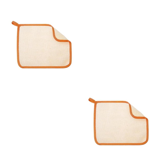 Injueey Depurador corporal Simple Limpiador de alta eficiencia Cómodo paño de jabón Cuerpos Toalla limpia Toalla para baño Naranja Naranja 2piezas