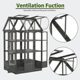 thumbnail image 6 of MCombo Wooden Greenhouse, Outdoor Greenhouse with Adjustable Roof Vent and 8 Lockable Door for Backyard/Outdoor Use, 48" x 38.8" x 83.9" , 0851, 6 of 7