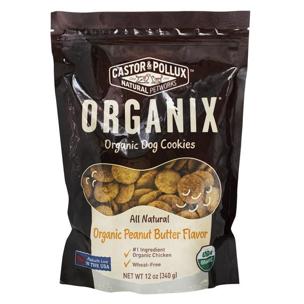 Castor & Pollux Organix Organic Dog Cookies Peanut Butter Flavor 12