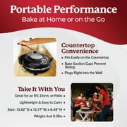 Granitestone PIEZANO 12 Inch Electric Indoor Pizza Oven Heats up to 800˚F, Pizza Maker w/ Ceramic Stone for Crispy Crust Pizza, Cooks in Under 6 Min, Countertop, Heat Control, Slicer & Scraper